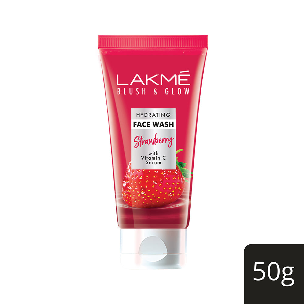 Lakmē Blush & Glow Strawberry Freshness Gel Face Wash with Strawberry Extracts, 50 g