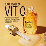 Lakmē Vit C Brillance Serum, 10% Vit C Complex, Glass Skin in 21 Days, Tighter Brighter Skin, 30ml
