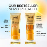 Lakmē Sunscreen For Bright Skin, SPF 50 PA++++, Water Light, Niacinamide, In Vivo Tested,With New-Age UV Filters, Boosts Glow, Reduces Dullness & Dark Spots  50 ml