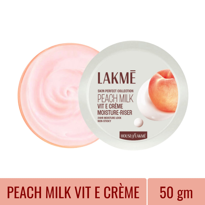 Lakmē Peach Ceramide Moisturizer with Hyaluronic, For Dry Skin, Normal Skin & Sensitive Skin 50g
