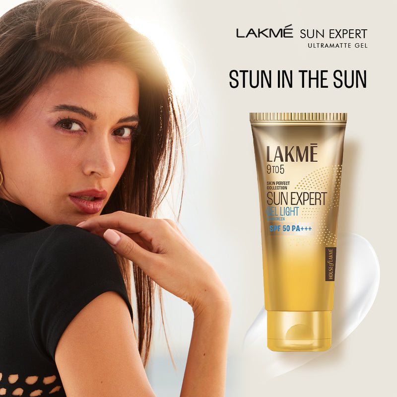 Lakmē  Sun Expert Gel light Sunscreen, SPF 50 PA+++ |UVA/B protection, Matte Finish 100gm