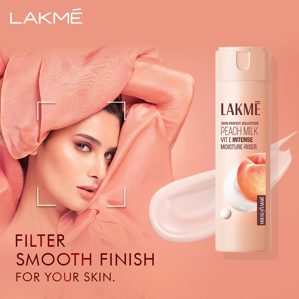 Lakmē Peach Ceramide Moisturizer with Hyaluronic,For Dry Skin, Normal Skin & Sensitive Skin 60ml