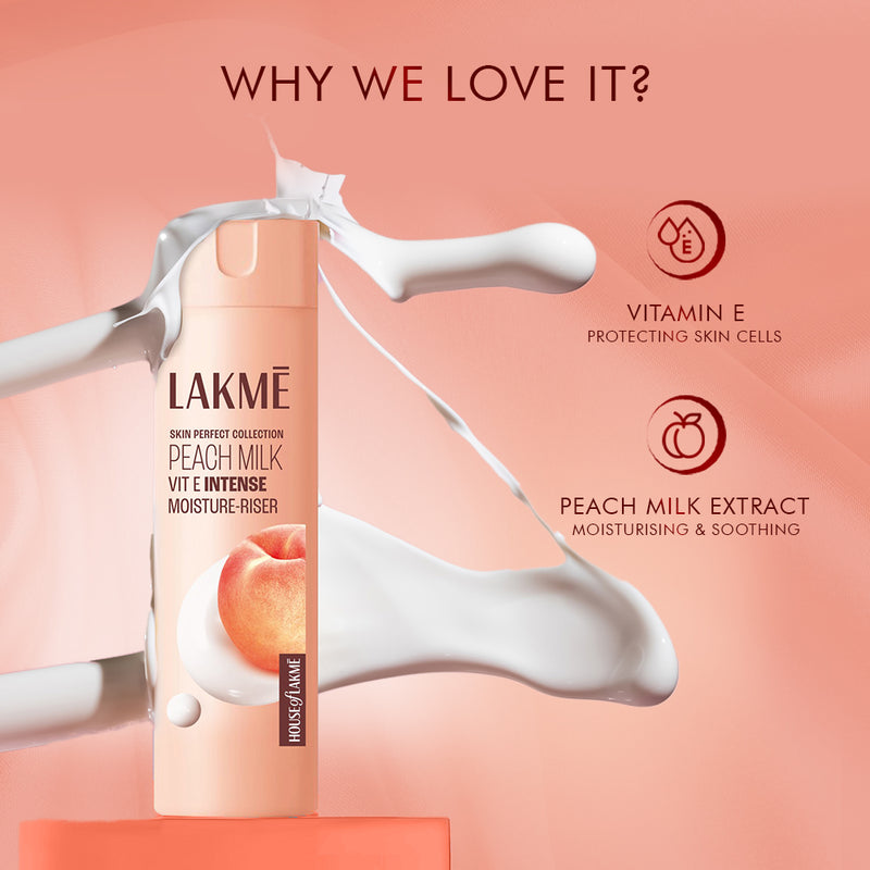 Lakmē Peach Ceramide Moisturizer with Hyaluronic,For Dry Skin, Normal Skin & Sensitive Skin 60ml