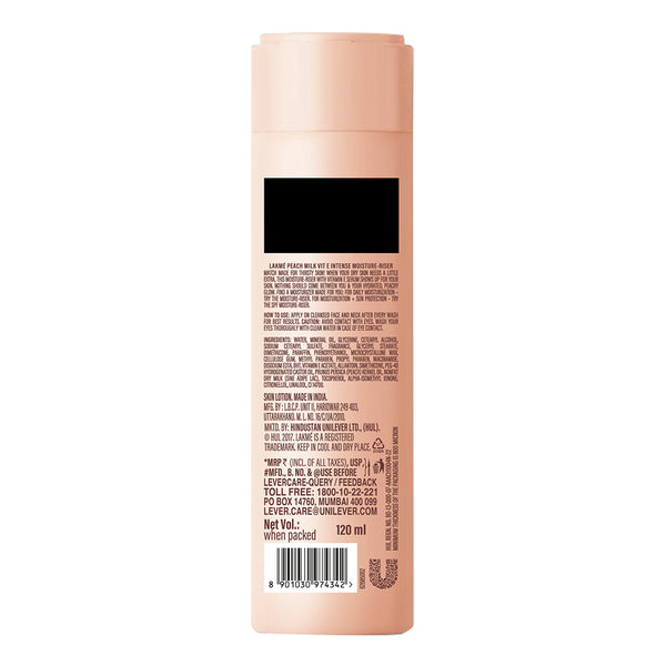 Lakme Peach Milk Intense Moisturizer Lotion, 120 ml