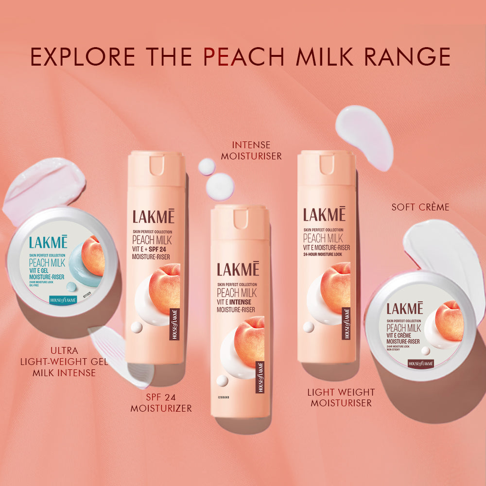 Lakmē Peach Ceramide Moisturizer with Hyaluronic,For Dry Skin, Normal Skin & Sensitive Skin 120ml
