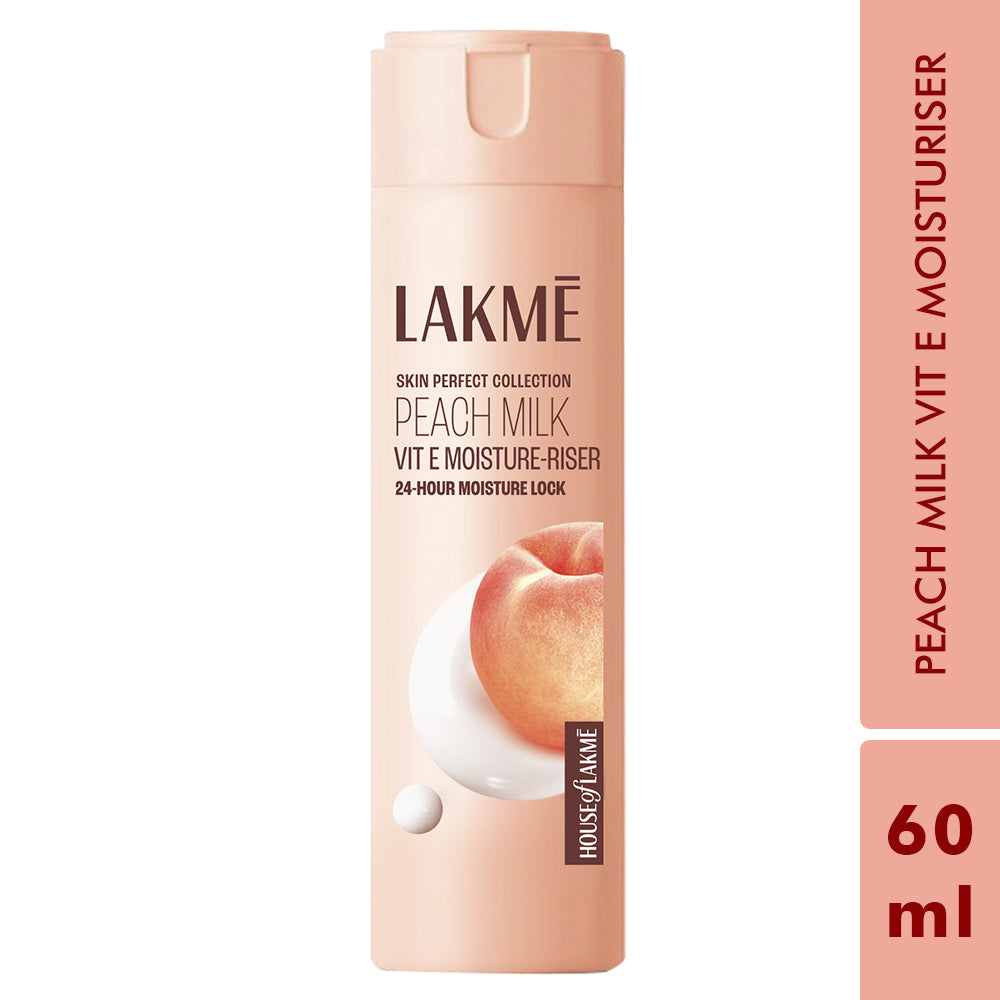 Lakmē Peach Ceramide Moisturizer with Hyaluronic,For Dry Skin, Normal Skin & Sensitive Skin 60ml