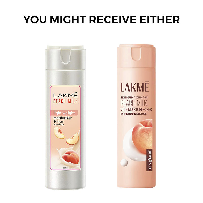 Lakmē Peach Ceramide Moisturizer with Hyaluronic,For Dry Skin, Normal Skin & Sensitive Skin 120ml