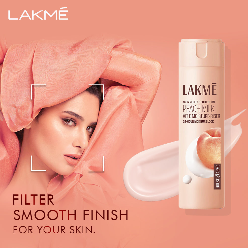 Lakmē Peach Ceramide Moisturizer with Hyaluronic,For Dry Skin, Normal Skin & Sensitive Skin 120ml