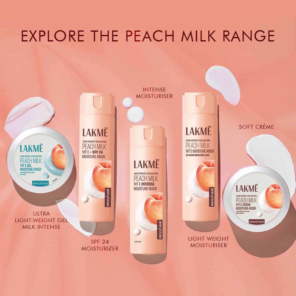 Lakmē Peach Ceramide Moisturizer with Hyaluronic,For Dry Skin, Normal Skin & Sensitive Skin 120ml