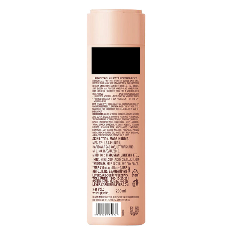 Lakmé Peach Milk Moisturizer Body Lotion 200 ml