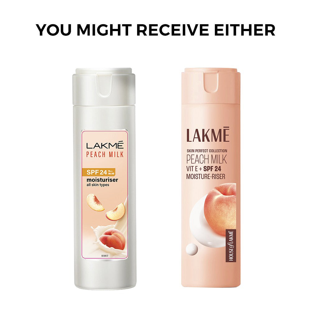 Lakmē Peach Ceramide Moisturizer with SPF 24| For Dry Skin, Normal Skin & Sensitive Skin 120ml