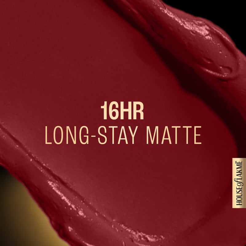 Lakmē Forever Matte Liquid Lip-Crimson Rose