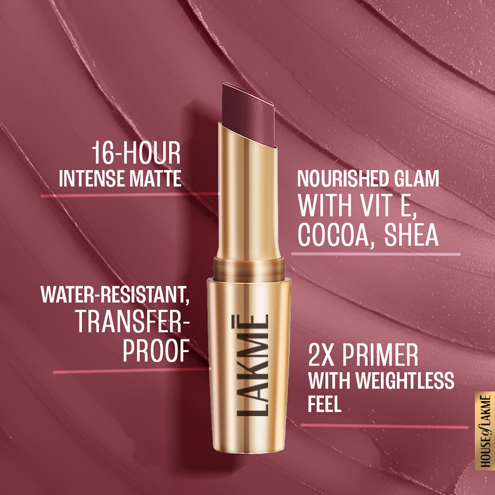 Lakmē 9to5 Powerplay Priming Matte Lipstick