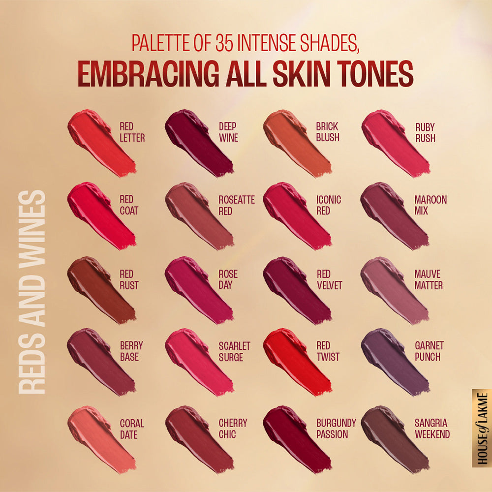 Lakmē 9to5 Powerplay Priming Matte Lipstick