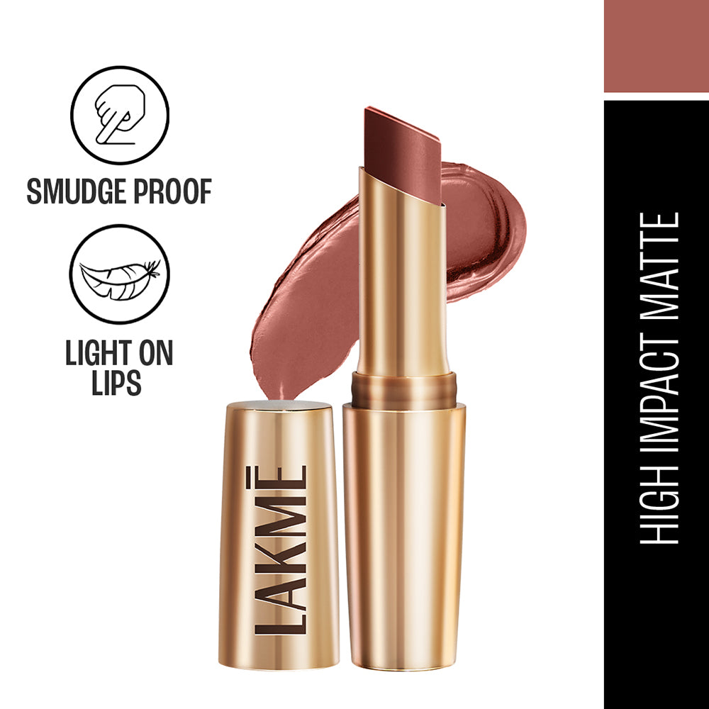 Lakmē 9to5 Powerplay Priming Matte Lipstick-Nude Touch