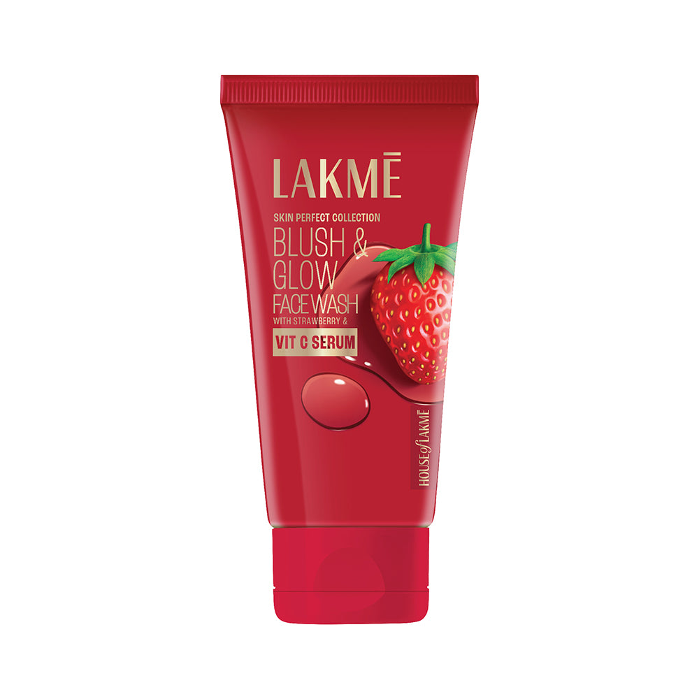 Lakmē Blush & Glow Strawberry Freshness Gel Face Wash with Strawberry Extracts, 150g