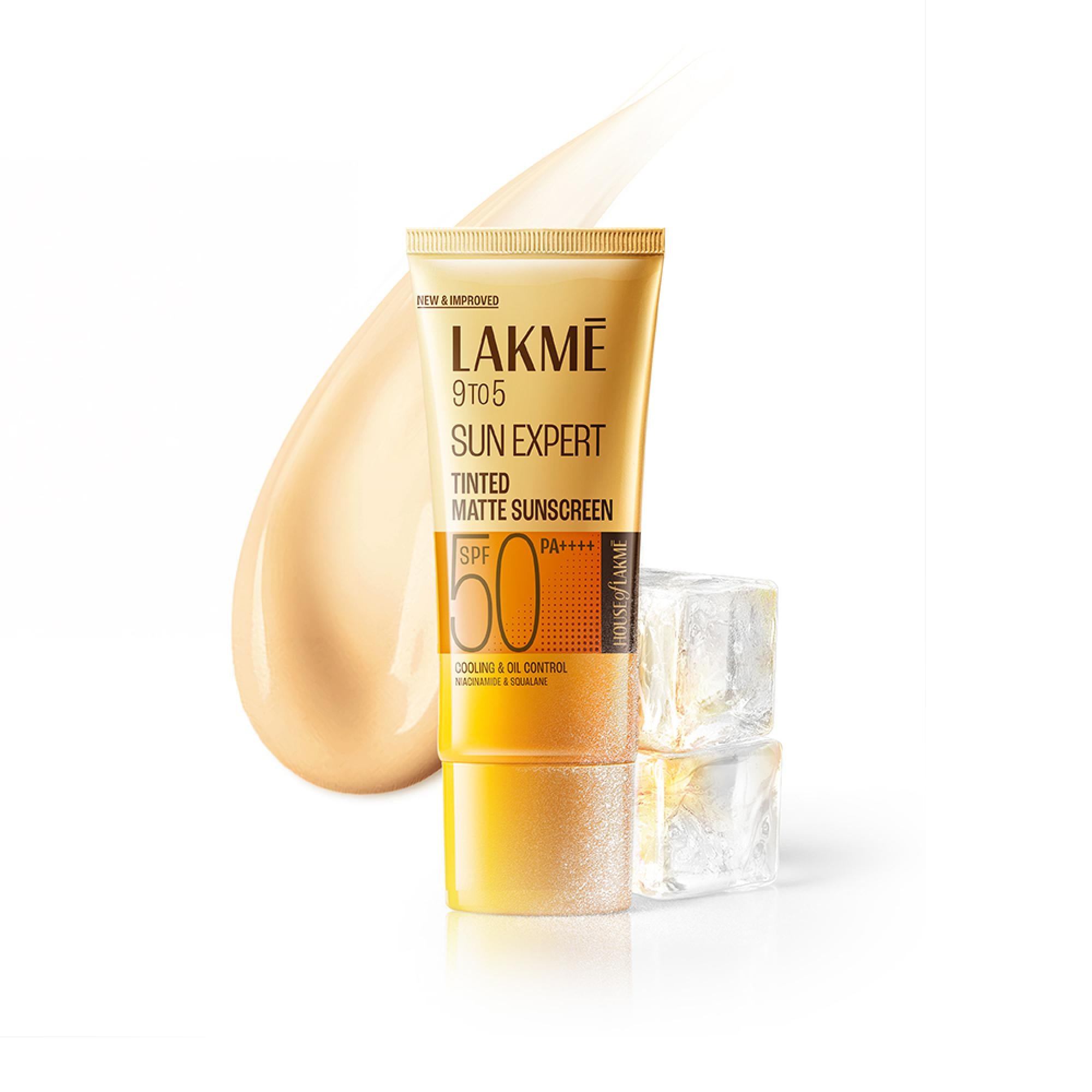 Lakmē Tinted Sunscreen with Niacinamide for Even Toned Skin, SPF 50 PA+++, In-Vivo tested,With New-Age UV Filters, Boosts Glow, Reduces Dullness & Dark Spots 100 ml