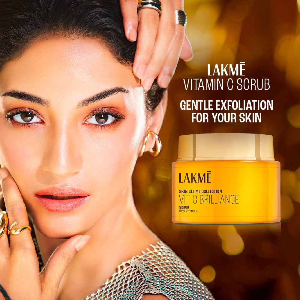 Lakmē Vitamin C Brilliance Scrub Vitamin C Exfoliation for brighter skin 50g face scrub