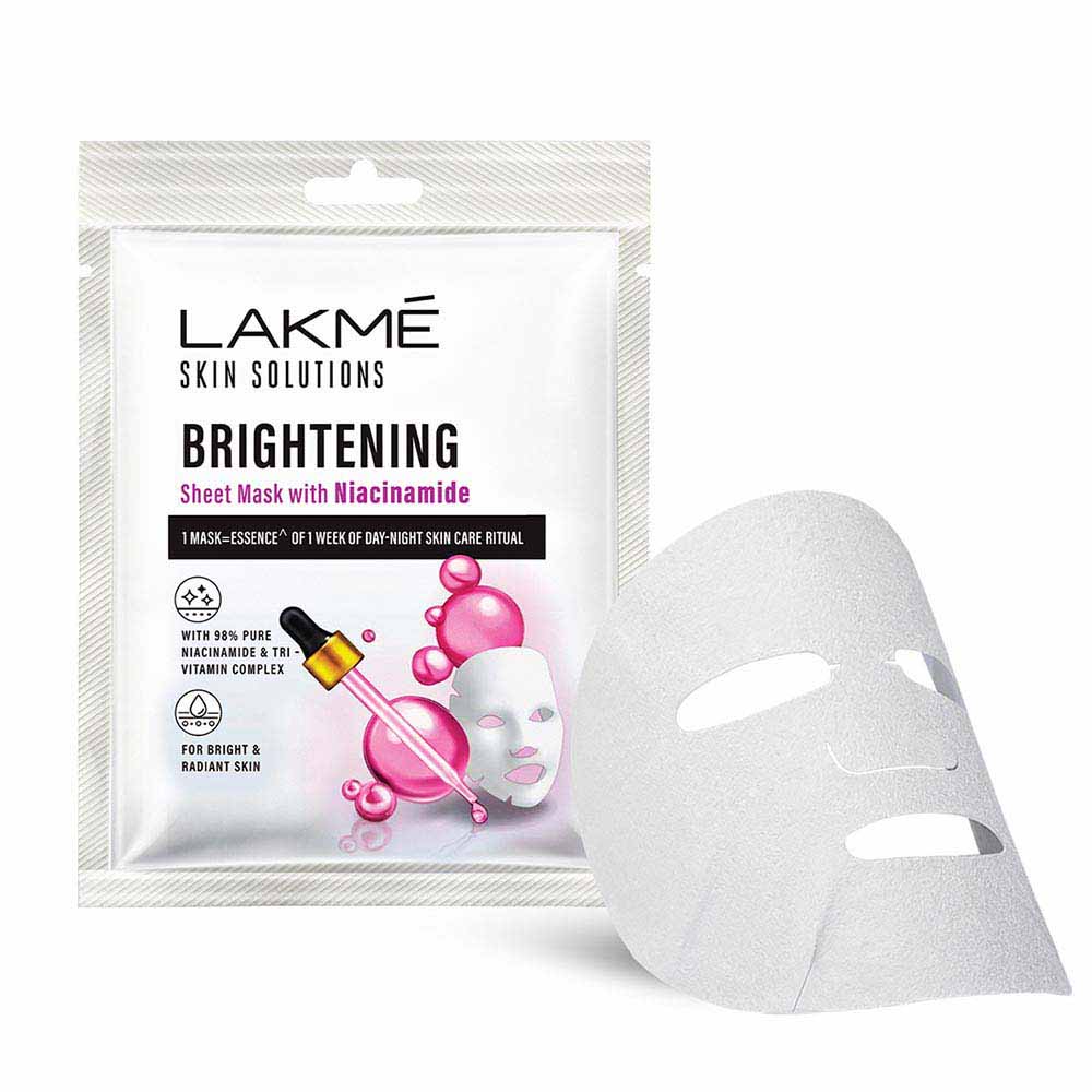 Lakme Skin Solutions Sheet Mask Brightening with Niacinamide 25ml