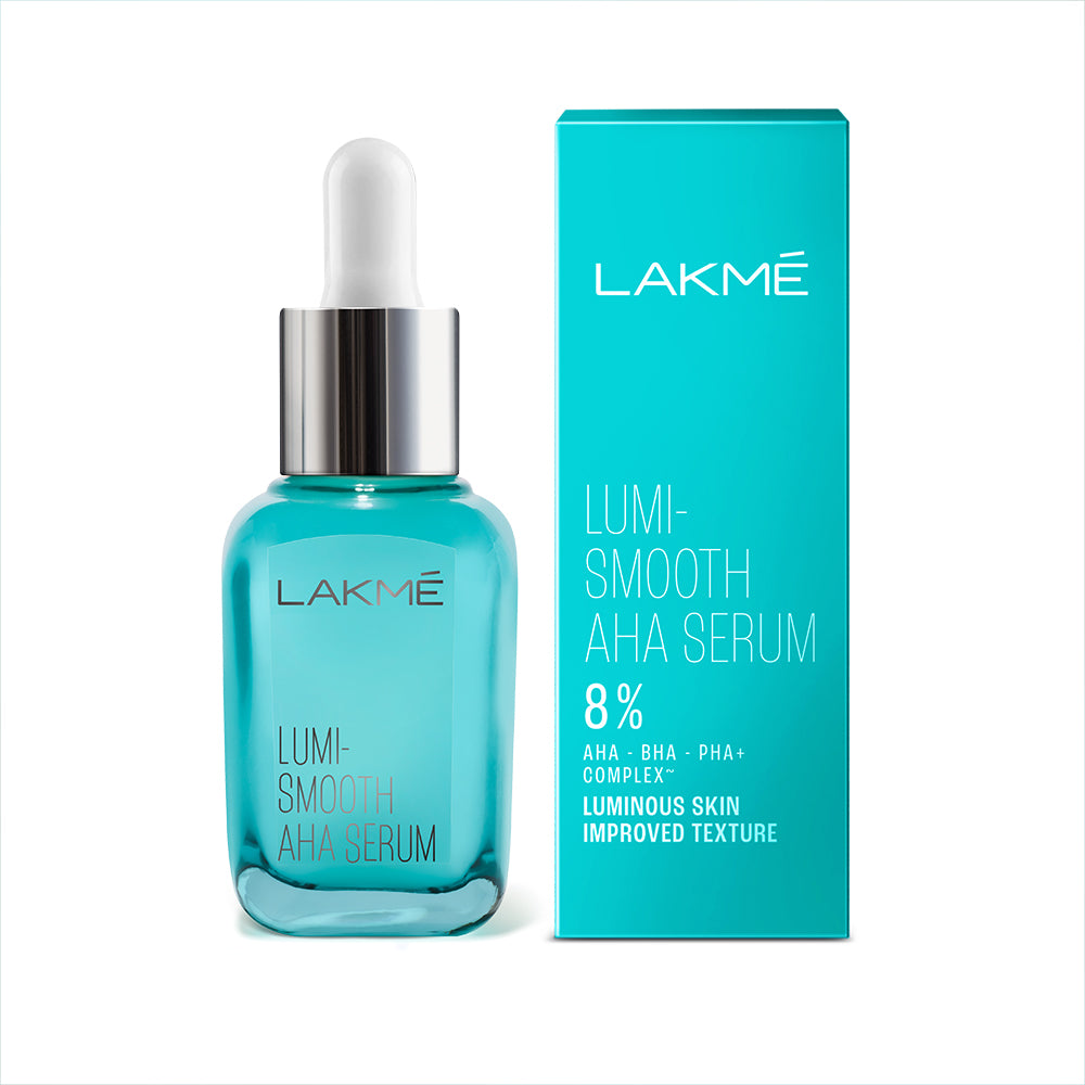 Lakmē  Lumi Smooth Serum with 8% AHA - BHA - PHA+ Complex for Luminous Skin & Improved Texture 30 ml