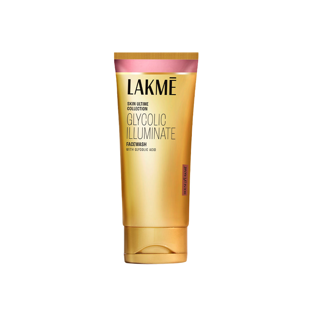 Lakmē Glycolic Illuminate Facewash with Glycolic Acid for Gentle Exfoliation & Illuminated Skin 50g