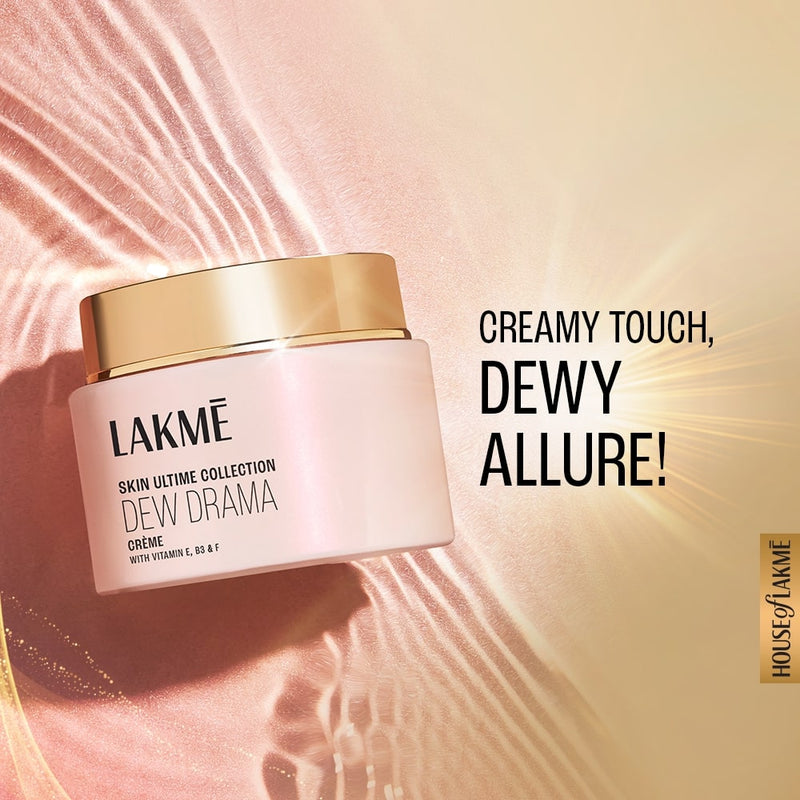 Lakmē Dew Drama Gel Creme, Pro-Ceramides, Vit E + Vit B + Vit F 50G