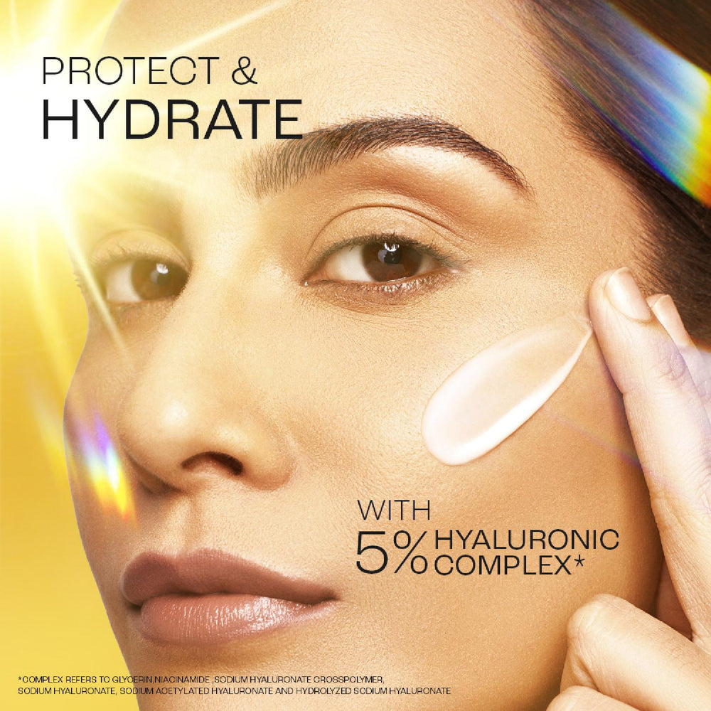 Lakmē 5% Hyaluronic water-light Sunscreen gel SPF 50 Pa++++ In-Vivo tested, Plump & Hydrated skin, With New-Age UV Filters, Boosts Glow, Reduces Dullness & Dark Spots  56g