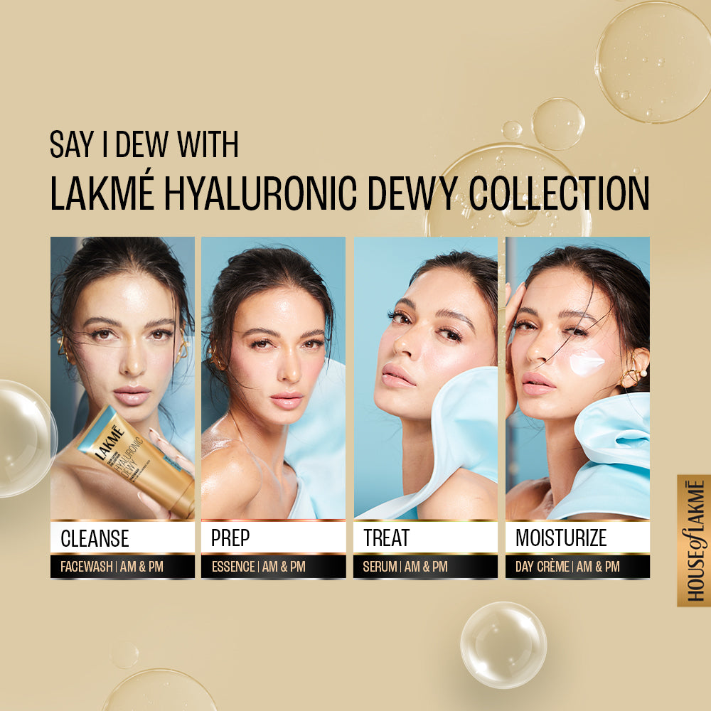 Lakmé Hyaluronic Dewy Facewash with 4D Hyaluronic Acid for Deep Hydration & Glowing Skin, 100gm