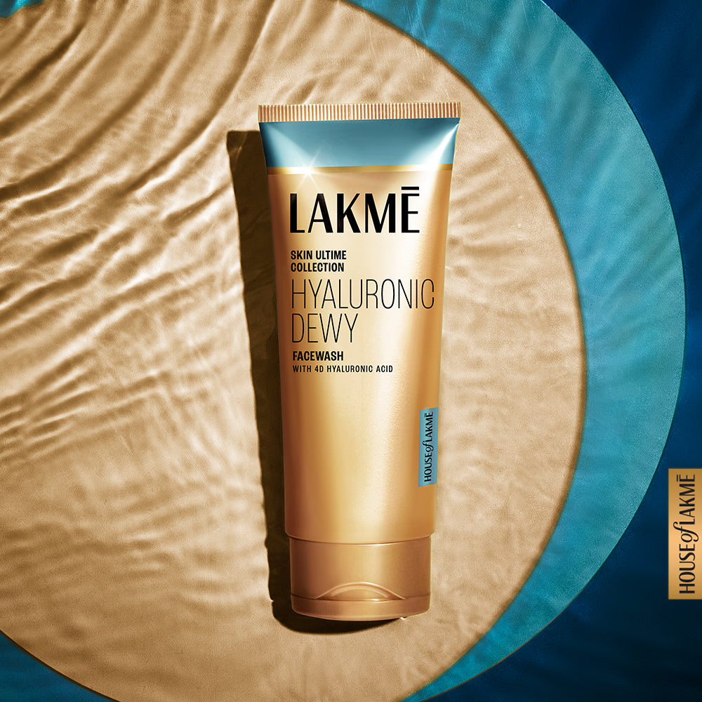 Lakmé Hyaluronic Dewy Facewash with 4D Hyaluronic Acid for Deep Hydration & Glowing Skin, 100gm