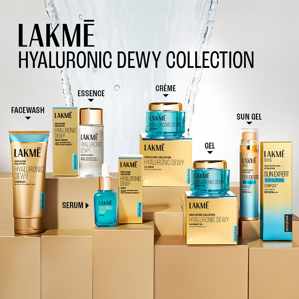 Lakmé Hyaluronic Dewy Facewash with 4D Hyaluronic Acid for Deep Hydration & Glowing Skin, 100gm
