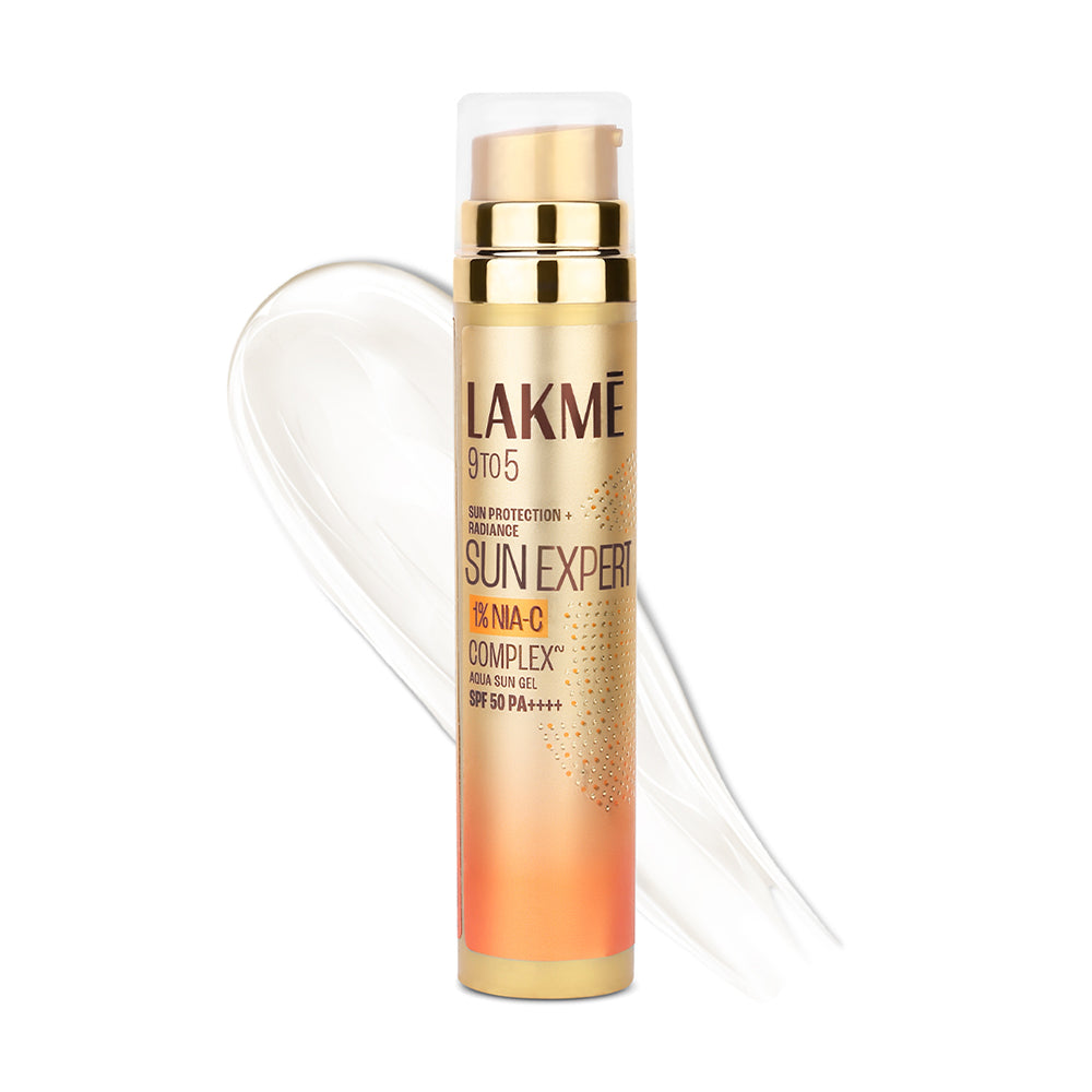 Lakmē Sun Expert 1% Nia-VIT C Sunscreen, SPF 50 PA+++ for UVA/B, No white cast, for radiant skin