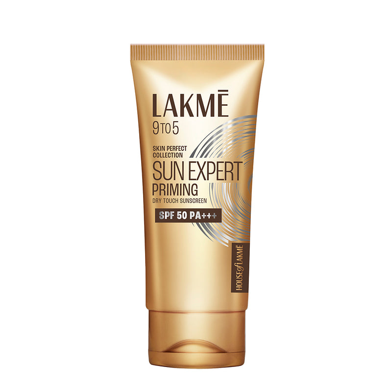 Lakmē Sun Expert Primer + Sunscreen, SPF 50 PA+++ for UVA/B, mattifying for makeup lovers