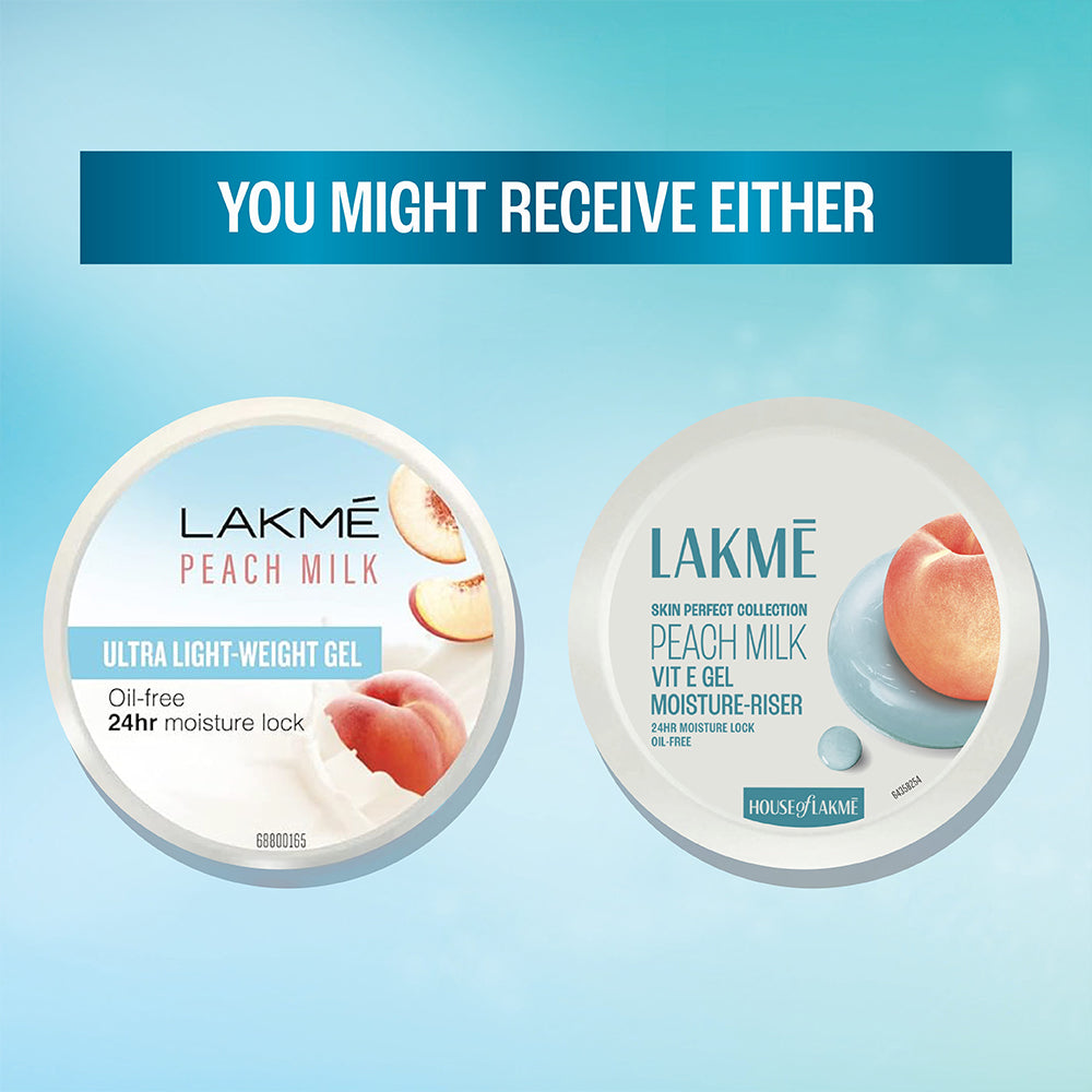 Lakmē Peach Milk Vit E Gel Moisturizer, Lightweight Gel to Hydrate Skin | With Vitamin E -200gm