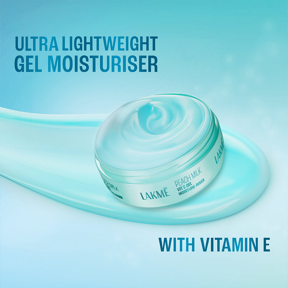 Lakmē Peach Milk Vit E Gel Moisturizer, Lightweight Gel to Hydrate Skin | With Vitamin E -200gm