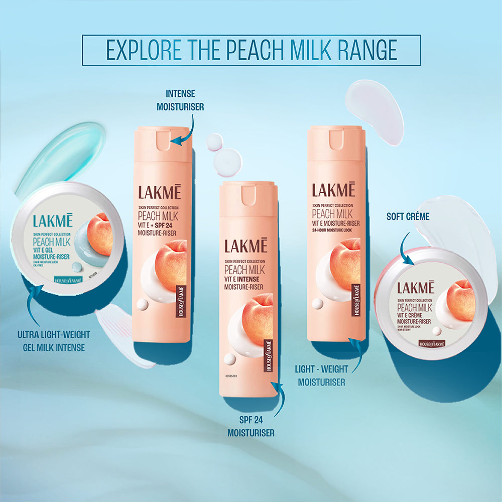 Lakmē Peach Milk Vit E Gel Moisturizer, Lightweight Gel to Hydrate Skin | With Vitamin E -200gm