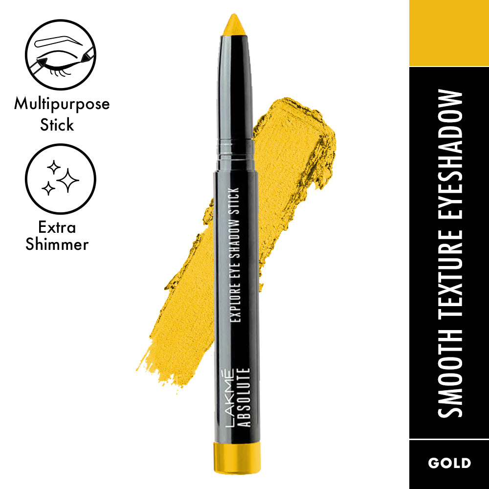 Lakmē Absolute Explore Eye Shadow Stick-Shimmering Gold