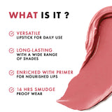 Lakmē 9 To 5 Primer + Matte Lipstick-Pink Rouge