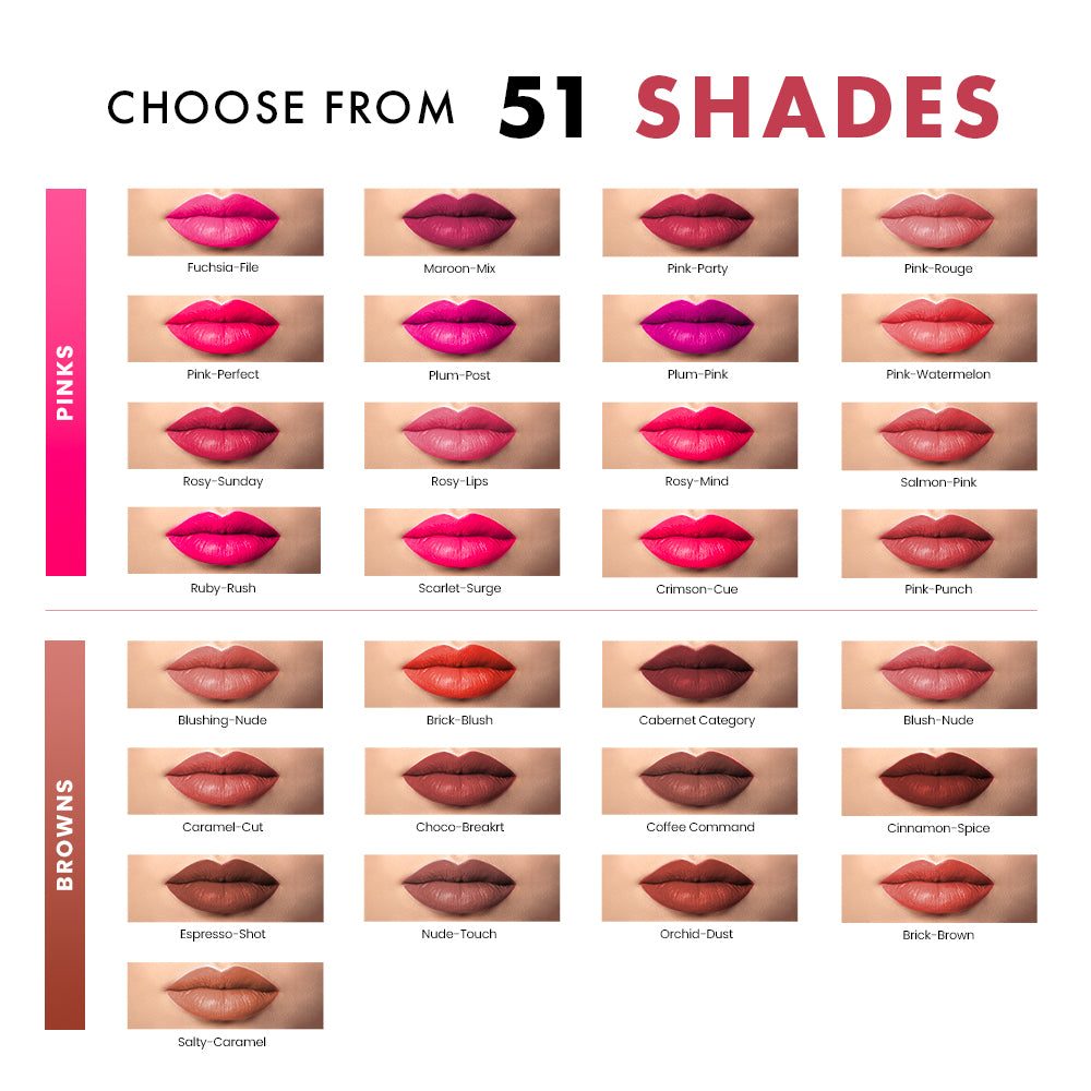 Lakmē 9 To 5 Primer + Matte Lipstick-Pink Rouge