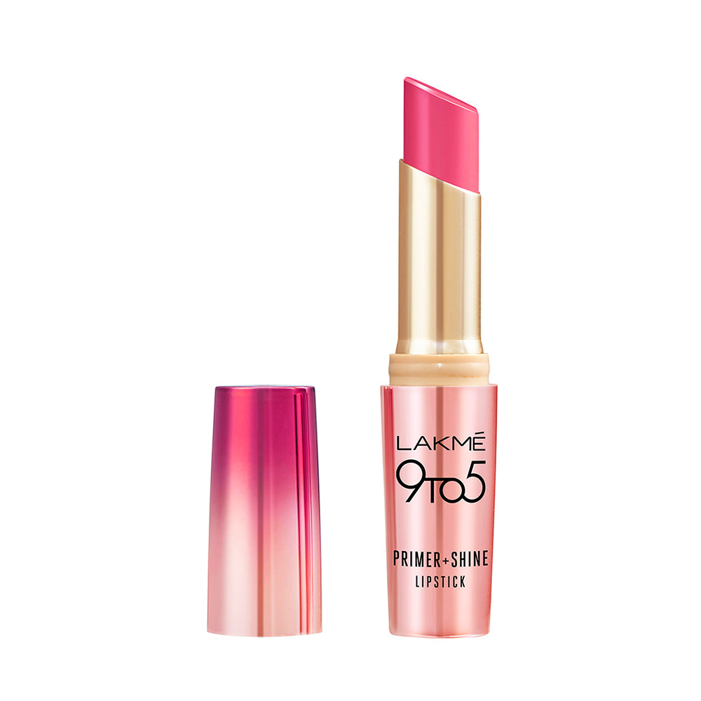 Lakmē 9 to 5 Primer + Shine Lipstick-SP1 Pink Rose