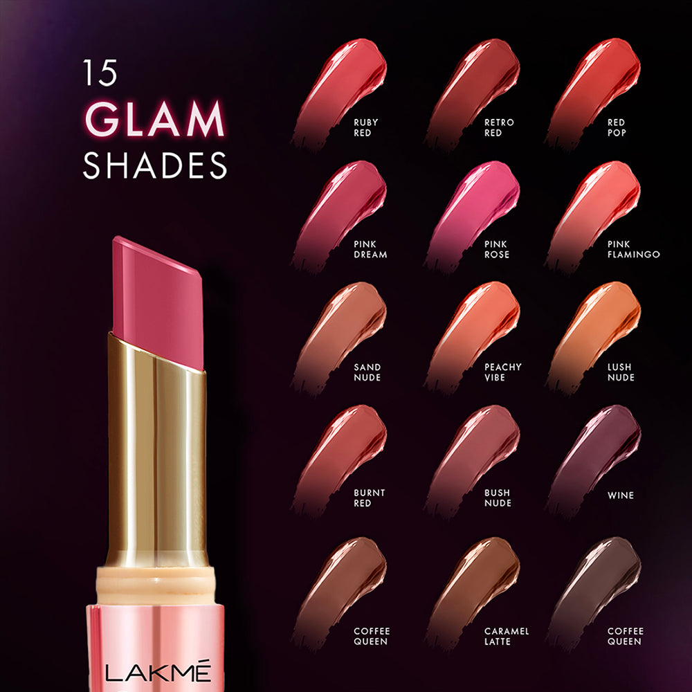 Lakmē 9 to 5 Primer + Shine Lipstick-SP2 Pink Dream
