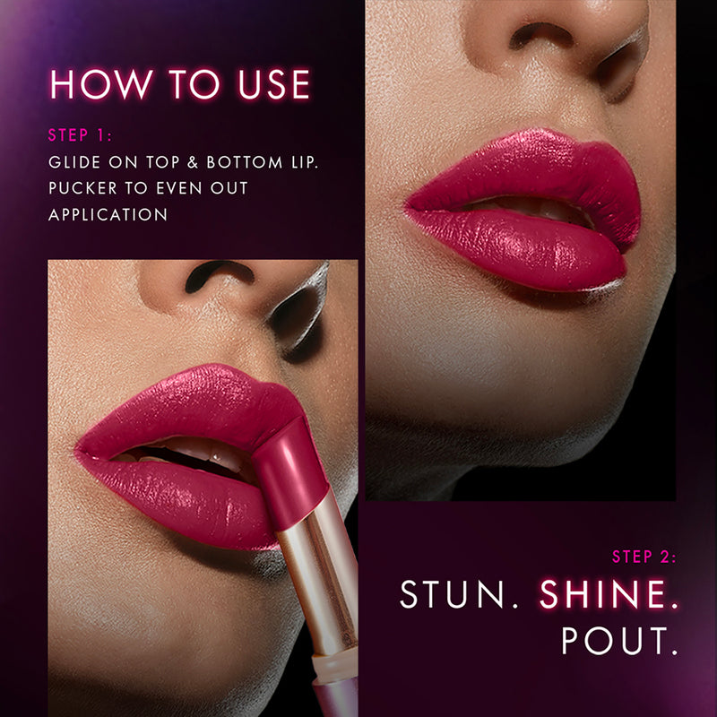 Lakmē 9 to 5 Primer + Shine Lipstick-SR5 Wine