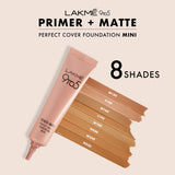 Lakmē 9 to 5 Primer + Matte Perfect Cover Foundation Mini-Warm Natural