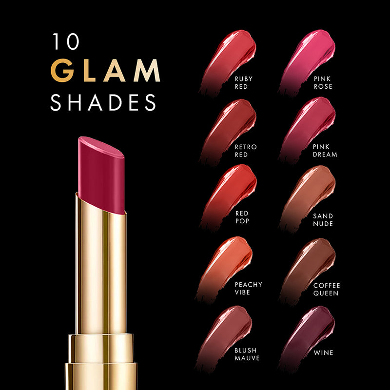 Lakmē Glitterati Collection Shine Lipstick-Ruby Red