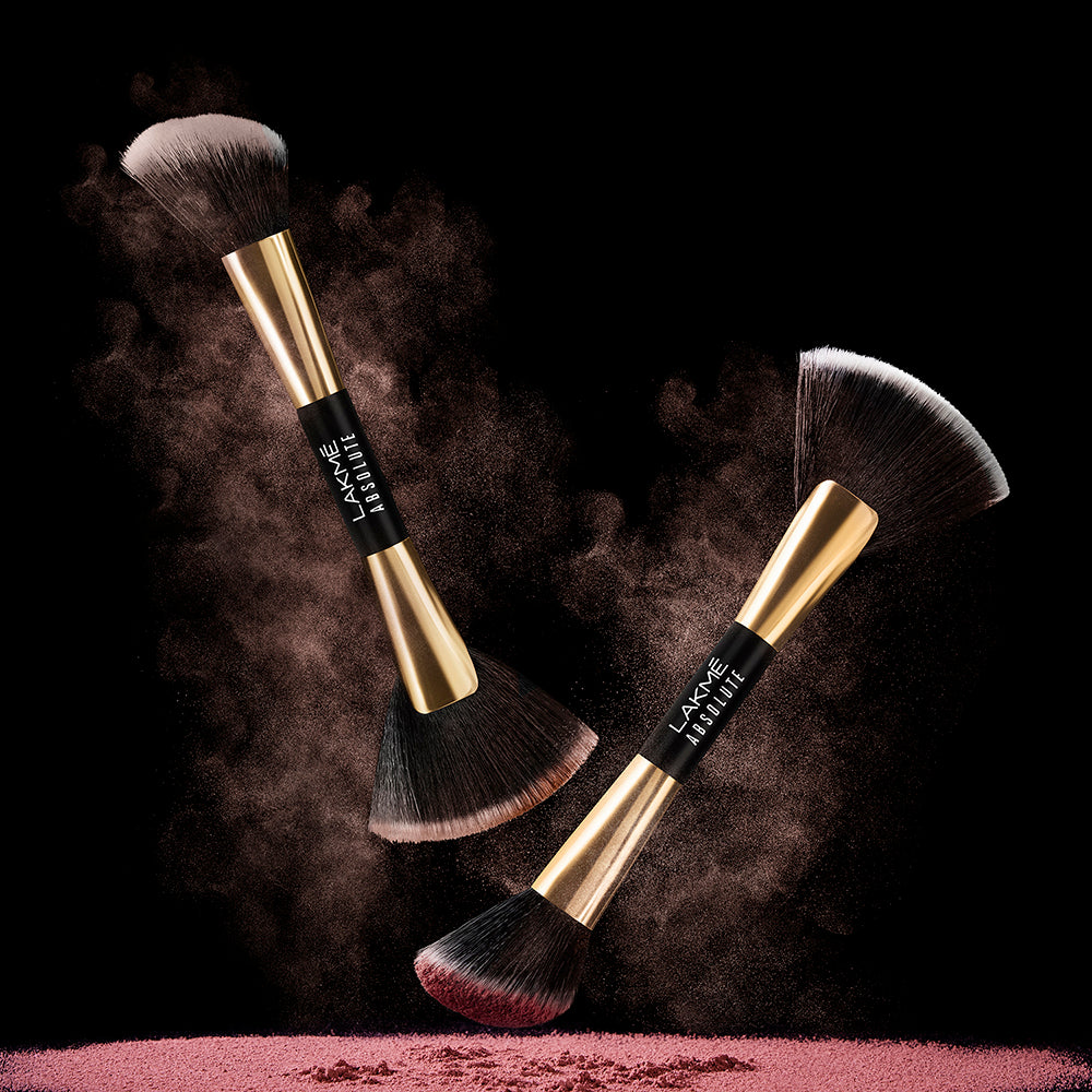 Lakmē Absolute Makeup Master Tools -  Dual Ended Blush and Contour Brush