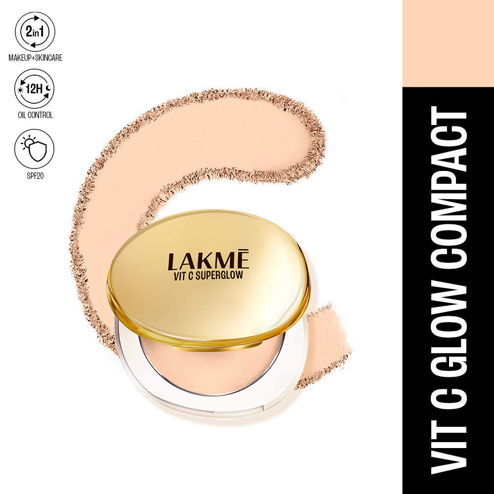 Lakmē VitC Superglow Primer + Compact Combo