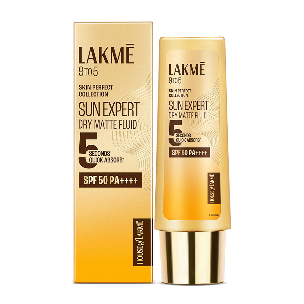 Lakme Fluid SPF 50 PA++++ In-Vivo tested Sunscreen With 1% Ceramide & Niacinamide, With New-Age UV Filters, Boosts Glow, Reduces Dullness & Dark Spots for all skin type 50ml