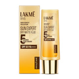 Lakme Fluid SPF 50 PA++++ In-Vivo tested Sunscreen With 1% Ceramide & Niacinamide, With New-Age UV Filters, Boosts Glow, Reduces Dullness & Dark Spots for all skin type 50ml