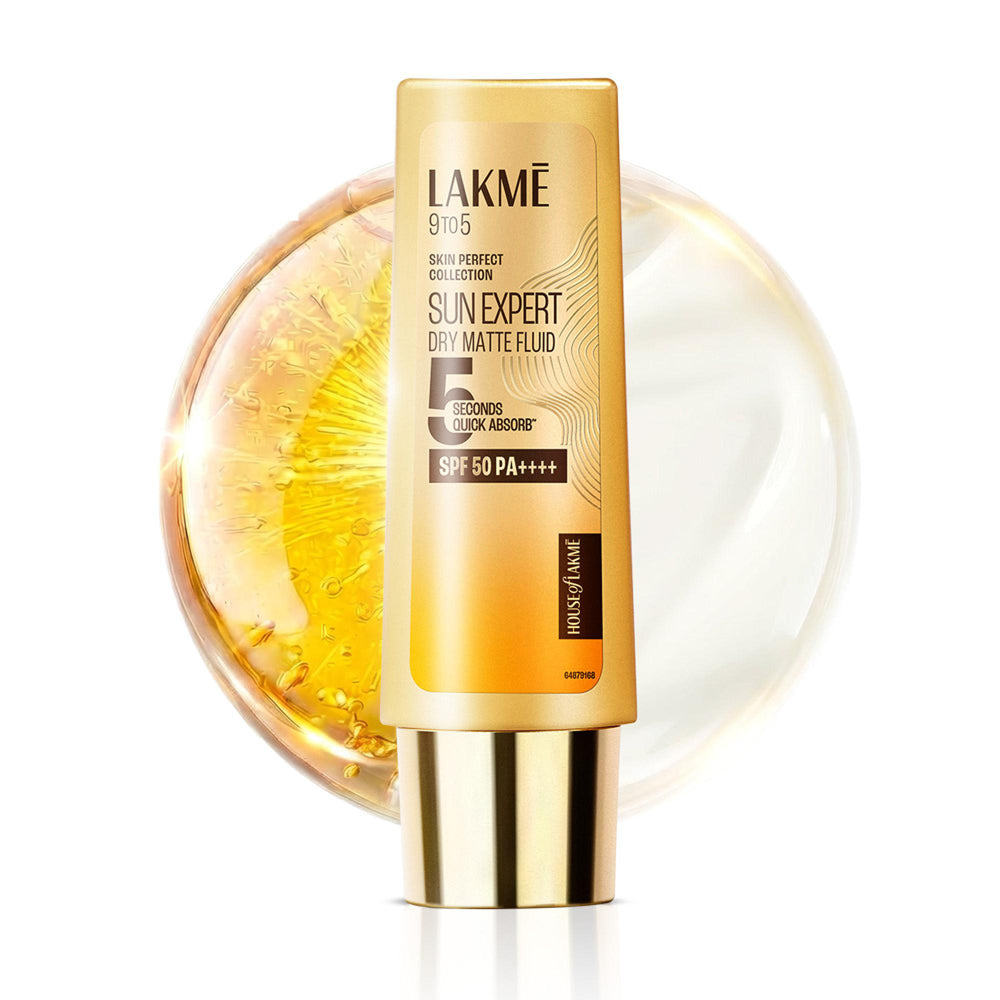 Lakme Fluid SPF 50 PA++++ In-Vivo tested Sunscreen With 1% Ceramide & Niacinamide, With New-Age UV Filters, Boosts Glow, Reduces Dullness & Dark Spots for all skin type 50ml