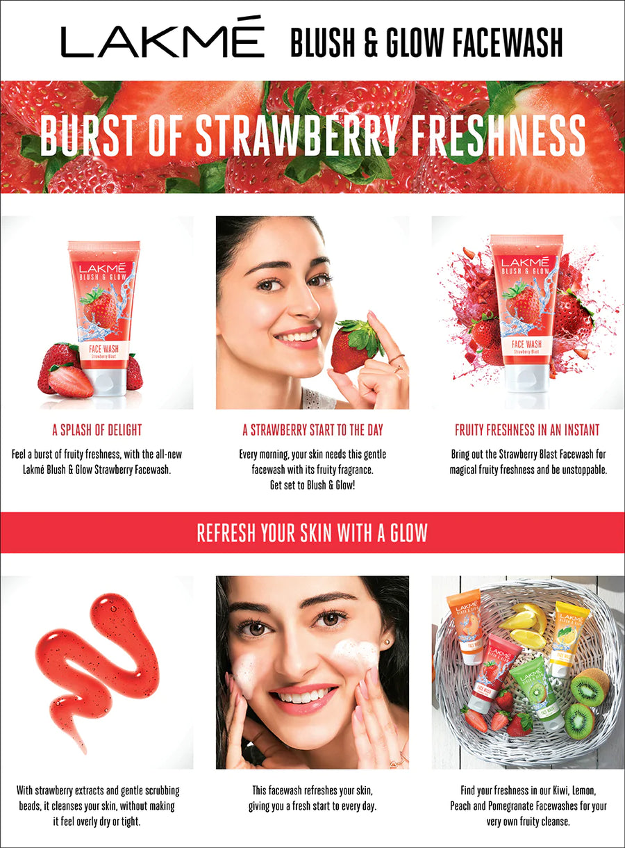 Buy Lakm Blush And Glow Strawberry Face Wash Online Lakm India