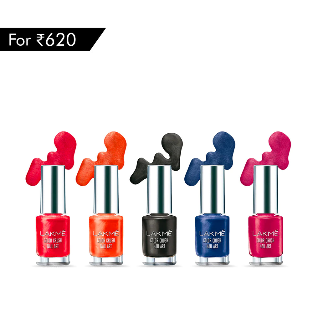 Buy Lakme Color Crush Nail Art 6 Ml S1 - Nail Polish for Women 7281017 |  Myntra